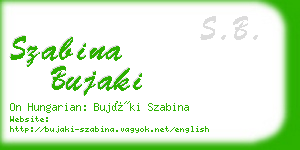 szabina bujaki business card